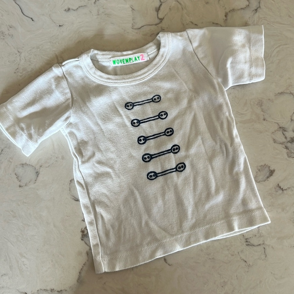 Wovenplay Short Sleeve Tshirt - Buttons - 2T